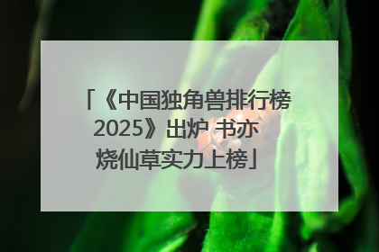 《中国独角兽排行榜2025》出炉 书亦烧仙草实力上榜