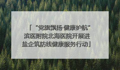 “党旗飘扬·健康护航” 滨医附院北海医院开展进盐企筑防线健康服务行动