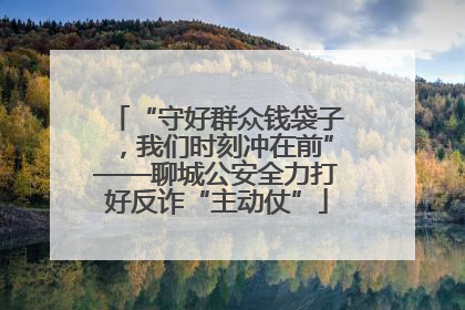 “守好群众钱袋子，我们时刻冲在前”——聊城公安全力打好反诈“主动仗”