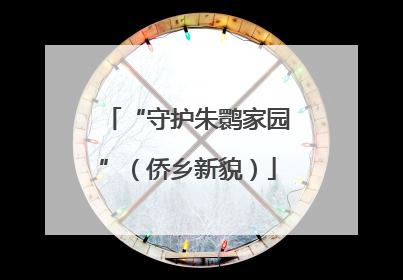 “守护朱鹮家园”（侨乡新貌）