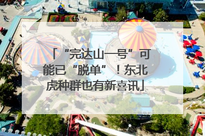 “完达山一号”可能已“脱单”！东北虎种群也有新喜讯