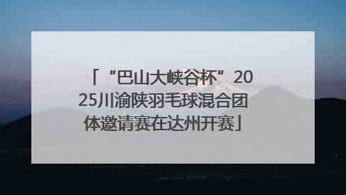 “巴山大峡谷杯”2025川渝陕羽毛球混合团体邀请赛在达州开赛