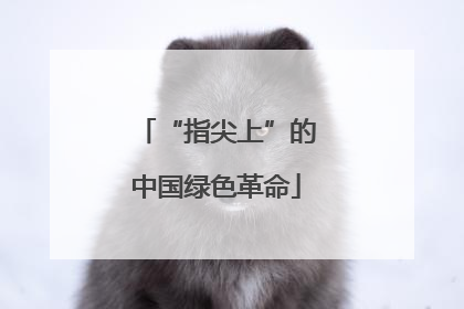“指尖上”的中国绿色革命
