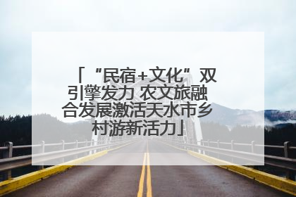 “民宿+文化”双引擎发力 农文旅融合发展激活天水市乡村游新活力
