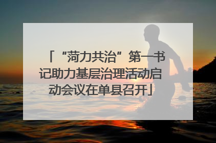 “菏力共治”第一书记助力基层治理活动启动会议在单县召开