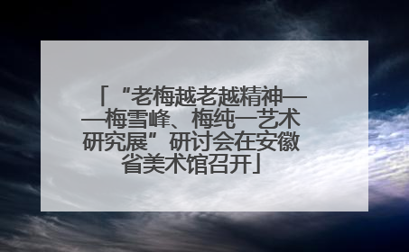 “老梅越老越精神——梅雪峰、梅纯一艺术研究展”研讨会在安徽省美术馆召开