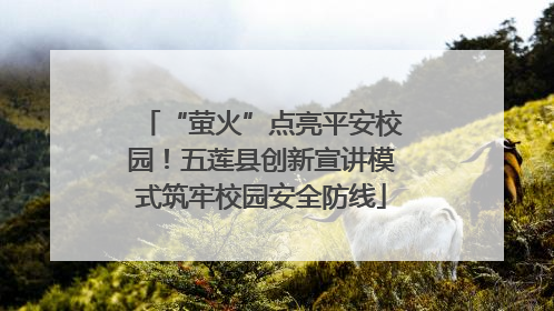 “萤火”点亮平安校园！五莲县创新宣讲模式筑牢校园安全防线