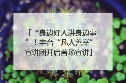 “身边好人讲身边事”！丰台“凡人善举”宣讲团开启首场宣讲