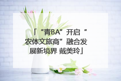 “青BA”开启“农体文旅商”融合发展新境界 戴美玲