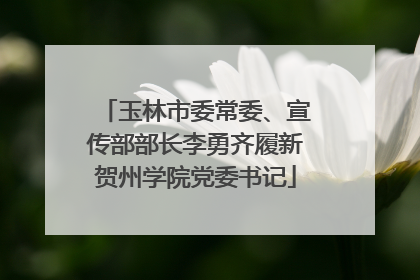 玉林市委常委、宣传部部长李勇齐履新贺州学院党委书记