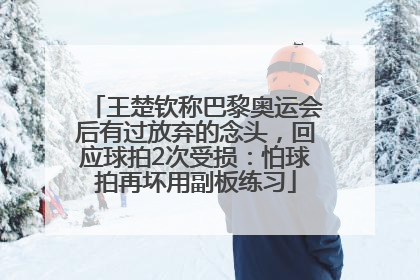 王楚钦称巴黎奥运会后有过放弃的念头，回应球拍2次受损：怕球拍再坏用副板练习