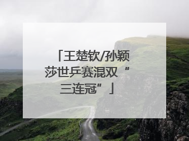 王楚钦/孙颖莎世乒赛混双“三连冠”