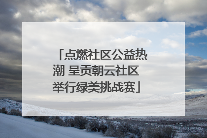 点燃社区公益热潮 呈贡朝云社区举行绿美挑战赛