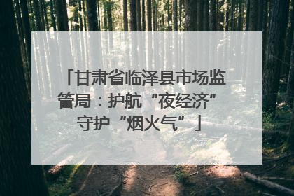 甘肃省临泽县市场监管局：护航“夜经济” 守护“烟火气”