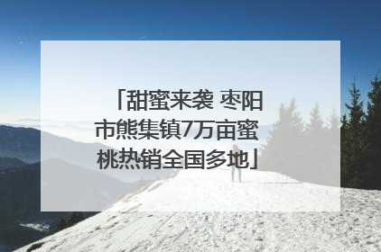 甜蜜来袭 枣阳市熊集镇7万亩蜜桃热销全国多地