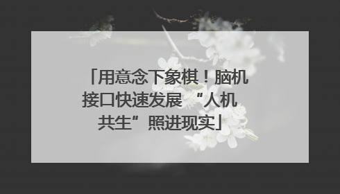 用意念下象棋!脑机接口快速发展 “人机共生”照进现实
