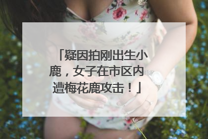 疑因拍刚出生小鹿，女子在市区内遭梅花鹿攻击！
