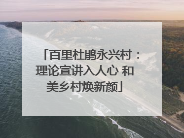 百里杜鹃永兴村：理论宣讲入人心 和美乡村焕新颜