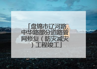 盘锦市辽河路、中华路部分道路管网修复（防灾减灾）工程竣工