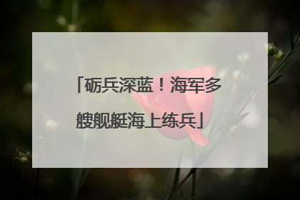 砺兵深蓝！海军多艘舰艇海上练兵