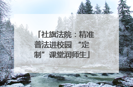 社旗法院：精准普法进校园 “定制”课堂润师生