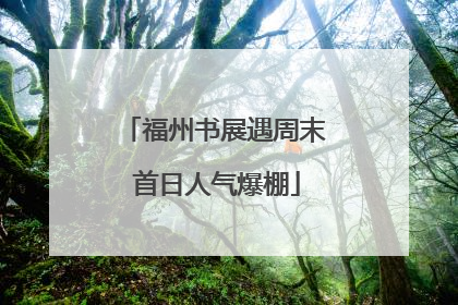 福州书展遇周末 首日人气爆棚