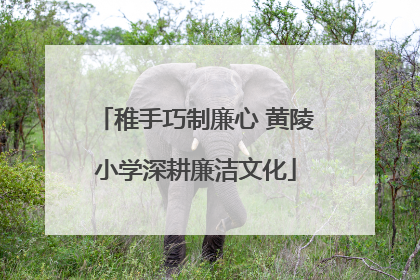 稚手巧制廉心 黄陵小学深耕廉洁文化