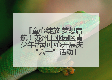 童心绽放 梦想启航！苏州工业园区青少年活动中心开展庆“六一”活动