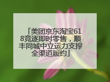 美团京东淘宝618竞逐即时零售，顺丰同城中立运力支撑全渠道履约