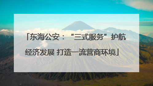 东海公安：“三式服务”护航经济发展 打造一流营商环境