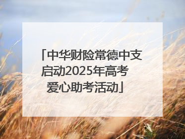 中华财险常德中支启动2025年高考爱心助考活动