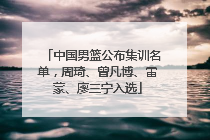 中国男篮公布集训名单，周琦、曾凡博、雷蒙、廖三宁入选