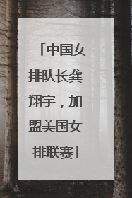 中国女排队长龚翔宇，加盟美国女排联赛