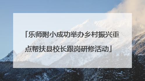 乐师附小成功举办乡村振兴重点帮扶县校长跟岗研修活动