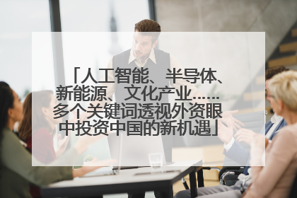 人工智能、半导体、新能源、文化产业……多个关键词透视外资眼中投资中国的新机遇