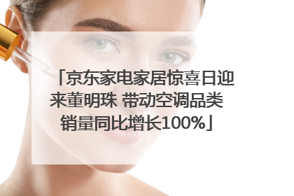 京东家电家居惊喜日迎来董明珠 带动空调品类销量同比增长100%