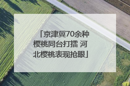 京津冀70余种樱桃同台打擂 河北樱桃表现抢眼