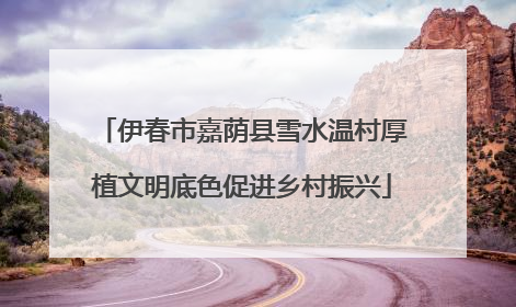 伊春市嘉荫县雪水温村厚植文明底色促进乡村振兴