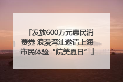 发放600万元惠民消费券 浪漫湾沚邀请上海市民体验“皖美夏日”