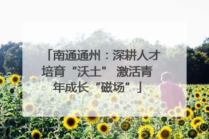 南通通州：深耕人才培育“沃土” 激活青年成长“磁场”