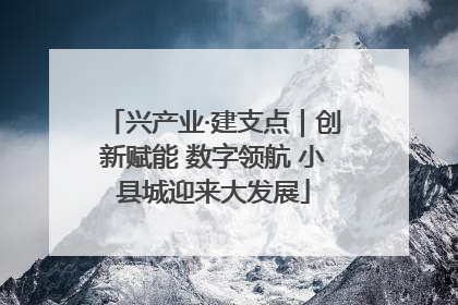 兴产业·建支点｜创新赋能 数字领航 小县城迎来大发展