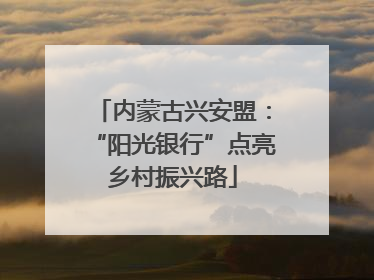 内蒙古兴安盟：“阳光银行”点亮乡村振兴路