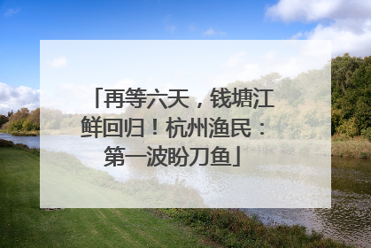 再等六天，钱塘江鲜回归！杭州渔民：第一波盼刀鱼