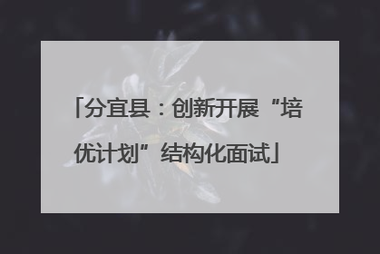 分宜县：创新开展“培优计划”结构化面试
