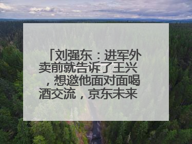 刘强东：进军外卖前就告诉了王兴，想邀他面对面喝酒交流，京东未来会打造一种与美团不同的商业模式