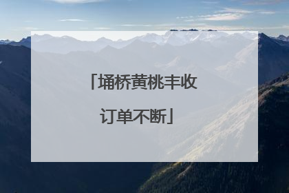埇桥黄桃丰收 订单不断