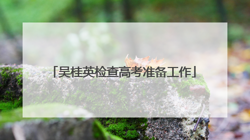 吴桂英检查高考准备工作