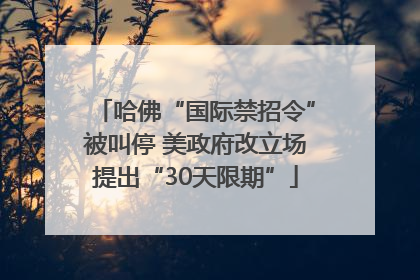 哈佛“国际禁招令”被叫停 美政府改立场提出“30天限期”