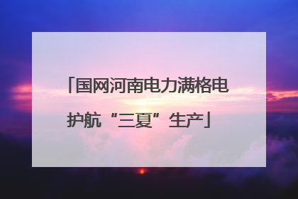 国网河南电力满格电护航“三夏”生产