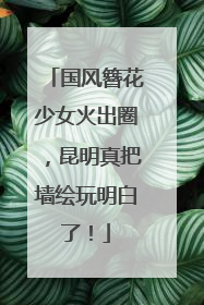 国风簪花少女火出圈，昆明真把墙绘玩明白了！